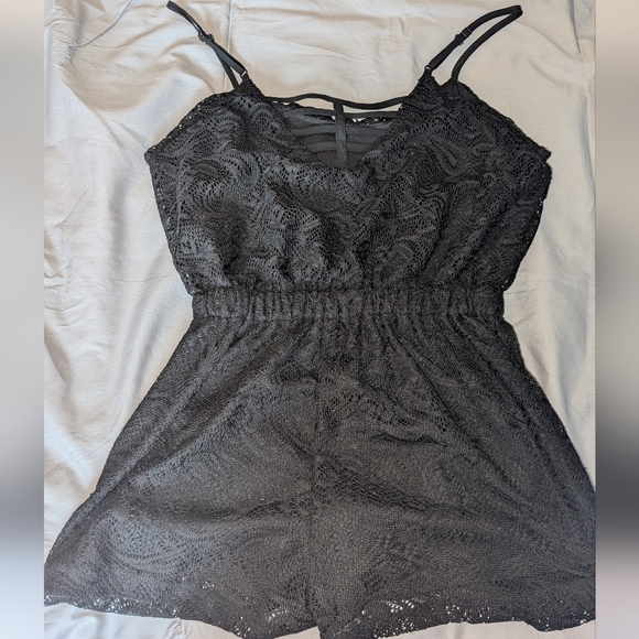 Black Knit Romper - Picture 1 of 2